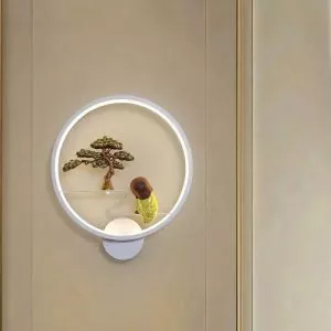 Đèn tường hiện đại trong nhà, vòng tròn led, tạo hình chú tiểu GT207