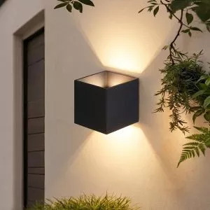 Đèn tường Led hiện đại ngoài trời, hắt 2 đầu, thiết kế nghệ thuật VNT-347