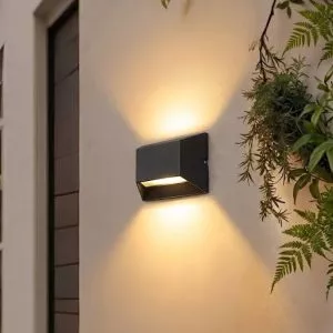 Đèn tường Led hiện đại ngoài trời, hắt 2 đầu, thiết kế nghệ thuật VNT-351