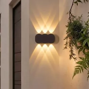 Đèn tường Led hiện đại ngoài trời, hắt 6 tia VNT-338