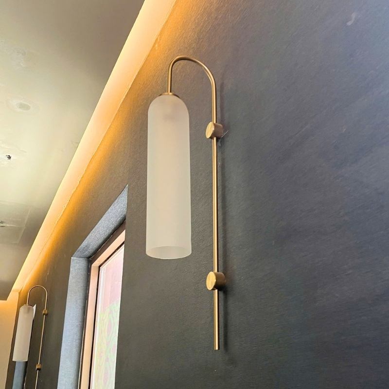 Đèn gắn tường Decor, ống thủy tinh phối kim loại nghệ thuật VDC-612 - Hình ảnh 3
