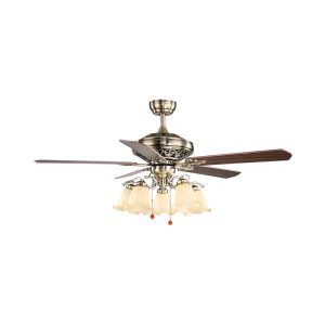 Quạt trần đèn, 5 cánh gỗ, thiết kế cổ điển QT-137