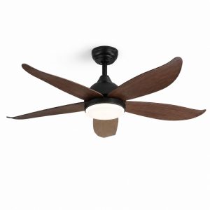 Quạt trần đèn, 5 cánh gỗ, thiết kế hiện đại QT-153