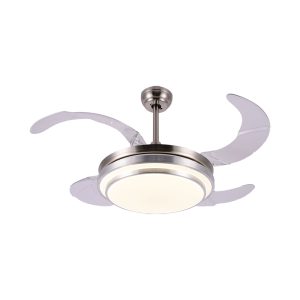 Quạt trần đèn, cánh xếp, thiết kế hiện đại QT-126