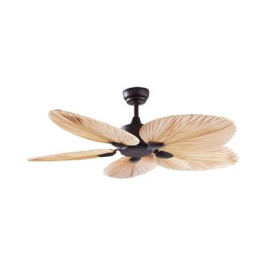 Quạt trần thiết kế 5 cánh lá cọ nghệ thuật QT-110