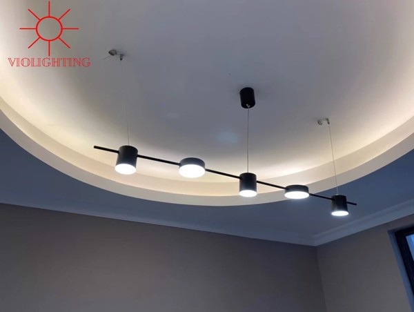 Đèn thả decor – thiết kế kiểu ngang-màu đen 5 bóng LED TDC-178D