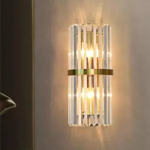 Đèn gắn tường Decor,Phale phối kim loại si vàng đồng cao cấp VDC-559