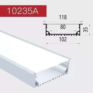 Thanh nhôm định hình,thiết kế đèn âm T10235