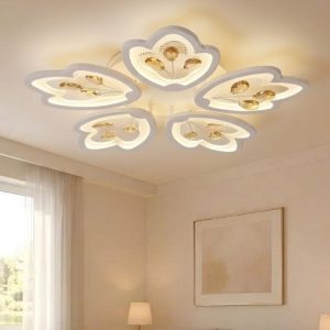 Đèn Ốp Trần Hiện Đại, Thiết Kế Hình Bông Hoa, Đính Phale Nghệ Thuật OT-031