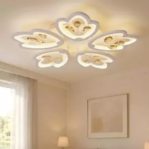 Đèn Ốp Trần Hiện Đại, Thiết Kế Hình Bông Hoa, Đính Phale Nghệ Thuật OT-031