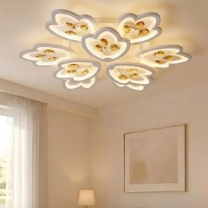 Đèn Ốp Trần Hiện Đại, Thiết Kế Hình Bông Hoa, Đính Phale Nghệ Thuật OT-031