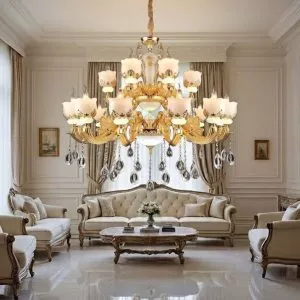 Đèn Chùm Tay Nến, Chao Đá Giá Rẻ DC-517