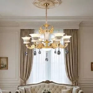 Đèn Chùm Tay Nến, Chao Đá Giá Rẻ DC-523