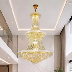 Đèn thả thông tầng-sảnh Phale hạt phối kim loại cao cấp DC-306