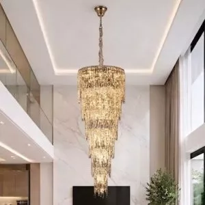 Đèn trang trí thông tầng-sảnh, thẻ Pha lê cao cấp DTT-111