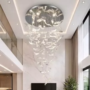 Đèn trang trí thông tầng-sảnh, thiết kế hình lông vũ nghệ thuật DTT-116