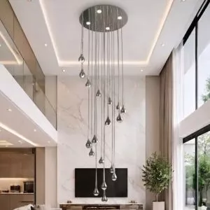 Đèn trang trí thông tầng-sảnh hình giọt nước phối màu nghệ thuật DTT-121