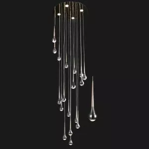 Đèn trang trí thông tầng-sảnh hình giọt nước phối màu nghệ thuật DTT-121