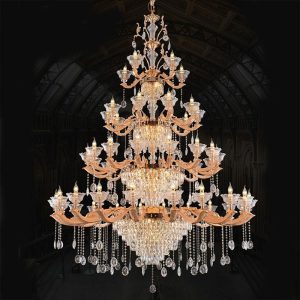 Đèn trang trí thông tầng – sảnh, thiết kế tân cổ điển phối phale cao cấp DTT-102