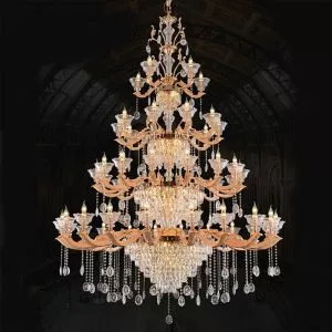 Đèn trang trí thông tầng – sảnh, thiết kế tân cổ điển phối phale cao cấp DTT-102