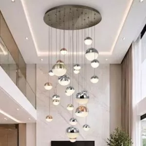 Đèn trang trí thông tầng-sảnh hình quả cầu phale sủi bọt biển phối màu lạ mắt DTT-127