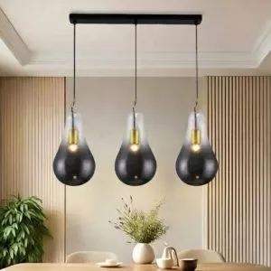 Đèn thả nhà bếp-bàn ăn giá rẻ, thả thủy tinh giọt nước màu Khói SBA-57