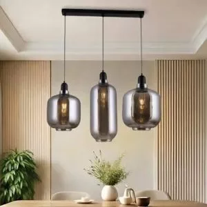 Đèn thả nhà bếp-bàn ăn giá rẻ, thả thủy tinh nghệ thuật màu Khói SBA-58