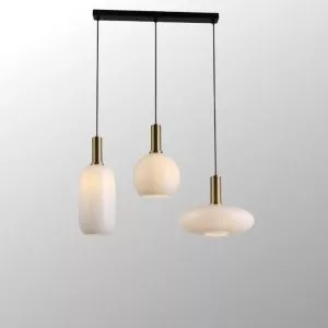 Đèn thả nhà bếp-bàn ăn giá rẻ, thả chụp lồng đèn thủy tinh Đục SBA-60