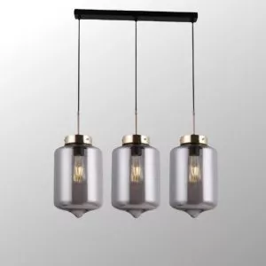 Đèn thả nhà bếp-bàn ăn giá rẻ, thả chụp thủy tinh màu Khói SBA-61