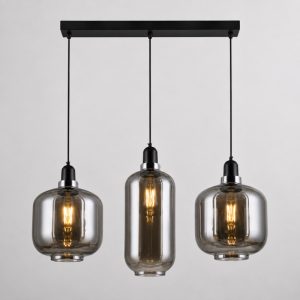 Đèn thả nhà bếp – bàn ăn, thả thủy tinh nghệ thuật màu khói TDC-43