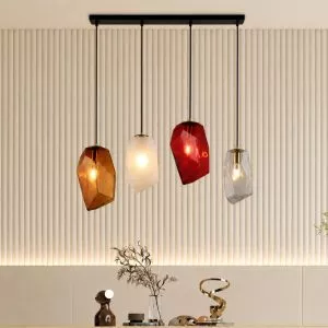 Đèn thả nhà bếp-bàn ăn thủy tinh Khối Thiên Thạch TDC-63