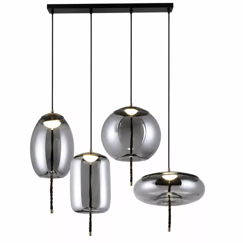 Đèn thả nhà bếp-bàn ăn thủy tinh màu Khói TDC-64 - Hình ảnh 2