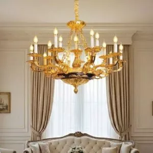 Đèn chùm tay nến thiết kế họa tiết cổ điển DC-507