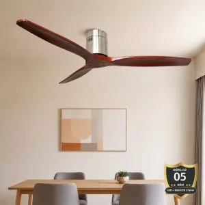 Quạt trần 3 cánh gỗ, thiết kế hiện đại QT-114