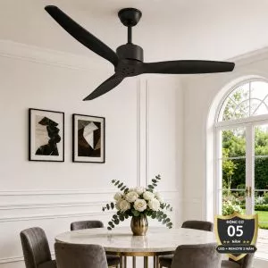 Quạt trần 3 cánh gỗ, thiết kế hiện đại QT-118