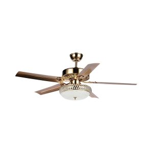 Quạt trần đèn, 5 cánh kim loại, thiết kế cổ điển QT-134