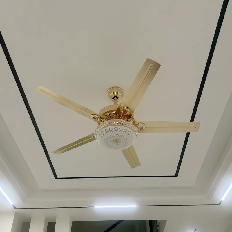 Quạt trần đèn, 5 cánh kim loại, thiết kế cổ điển QT-134 - Hình ảnh 3