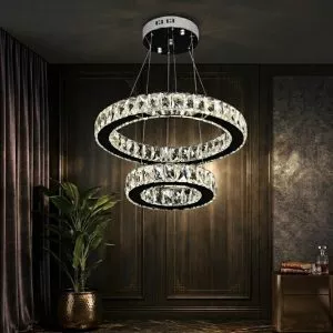 Đèn chùm phale, thiết kế 2 vòng tròn hiện đại DC-403