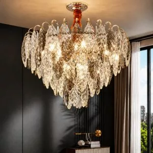 Đèn chùm phale, thẻ phale thiết kế hình lá cao cấp DC-430