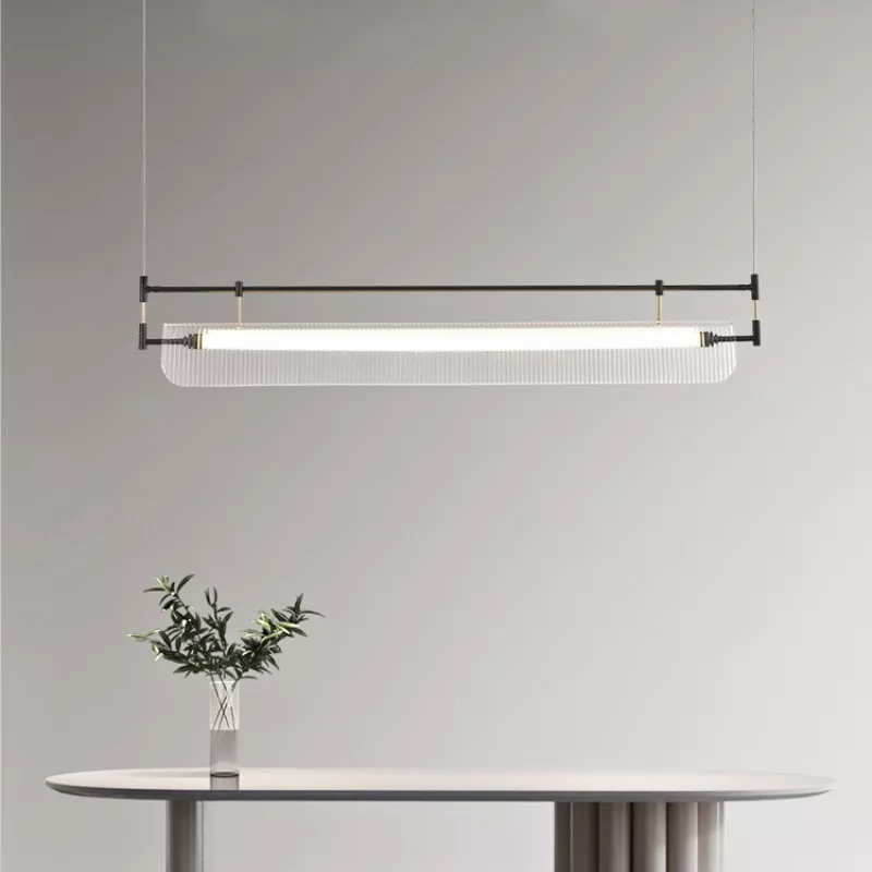 Đèn thả hiện đại - thiết kế LED thanh ngang phối Mika cao cấp DT-32 - Hình ảnh 3