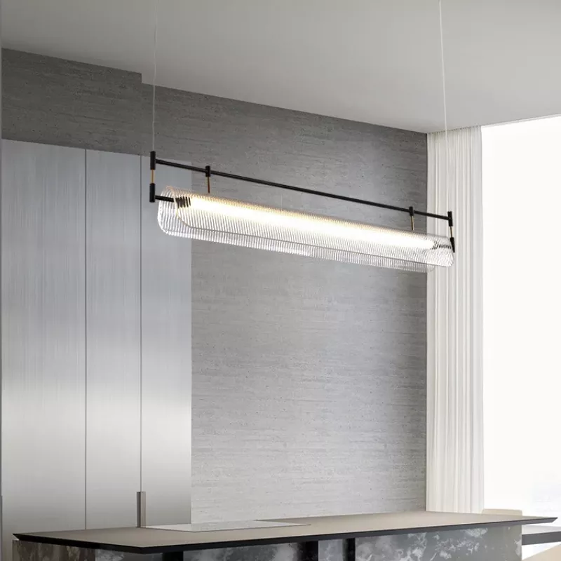 Đèn thả hiện đại - thiết kế LED thanh ngang phối Mika cao cấp DT-32 - Hình ảnh 4
