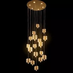 Đèn chùm thông tầng phale thiết kế hình chiếc lá DTT-136