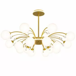 Đèn thả hiện đại – thiết kế kiểu tròn, chao thủy tinh đục nghệ thuật DT-28