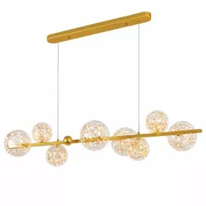 Đèn thả hiện đại – thiết kế thả ngang, chao thủy tinh DT-25