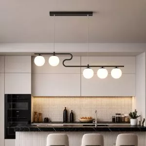 Đèn thả hiện đại – thiết kế thả ngang, quả cầu thủy tinh đục DT-24