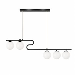 Đèn thả hiện đại – thiết kế thả ngang, quả cầu thủy tinh đục DT-24