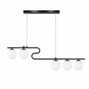Đèn thả hiện đại – thiết kế thả ngang, quả cầu thủy tinh đục DT-24