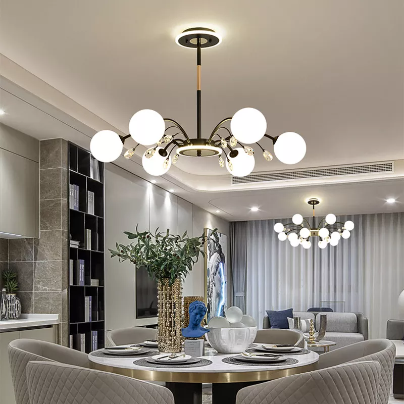 Đèn that hiện đại - thiết kế kiểu tròn, chao thủy tinh đục nghệ thuật DT-26 - Hình ảnh 6