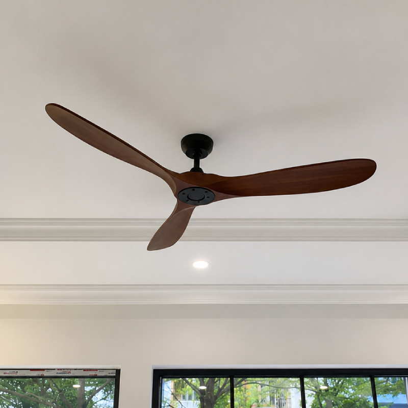Quạt trần 3 cánh gỗ cao cấp, thiết kế Retro QT-184 - Hình ảnh 3