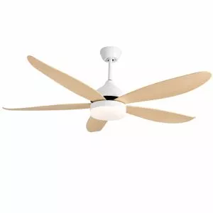 Quạt trần đèn cánh nhựa giả gỗ hiện đại QT-202